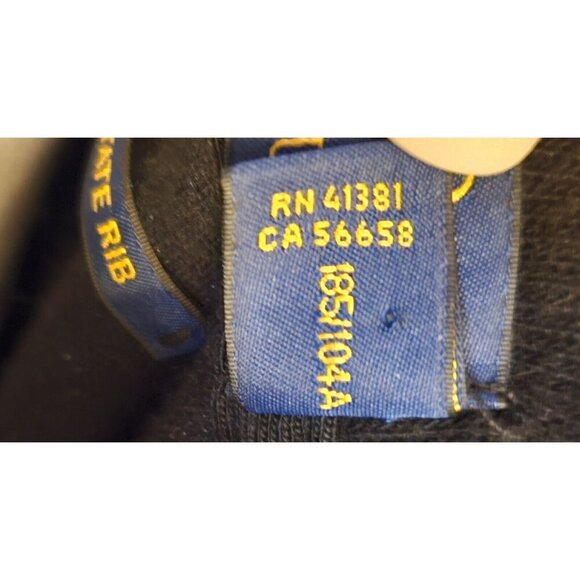 POLO RALPH LAUREN Estate Rib 1/4 Zip mock Neck Pull Over Sweater Navy Blue XL - Picture 4 of 5